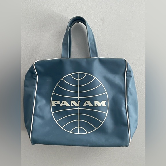 Vintage Pan Am Blue Toiletry Travel Bag Pan-Am - Picture 1 of 9